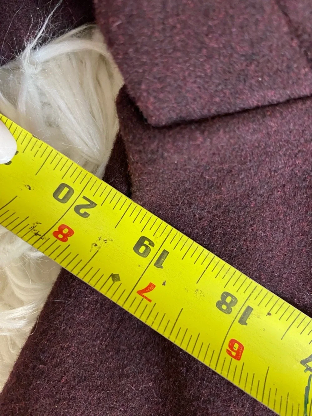 French Connection Deep Burgundy Asymmetrical Pea Coat - Picture 10 of 14